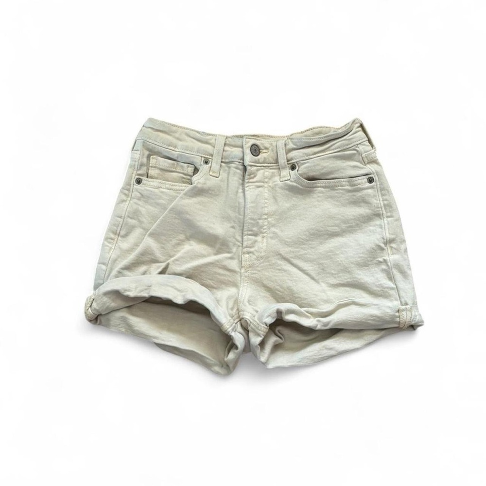 Old Navy Cream High-Rise Denim Shorts